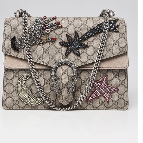 GUCCI LIMITED EDITION SUPREME MONOGRAM SHOOTING STAR MEDIUM DIONYSUS BAG - Picture 2 of 11